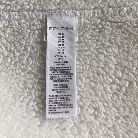 Spyder Active Sports Women's Bella Full Zip Sweater White and Grey Size Medium - Picture 11 of 16